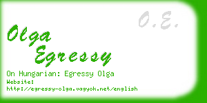 olga egressy business card